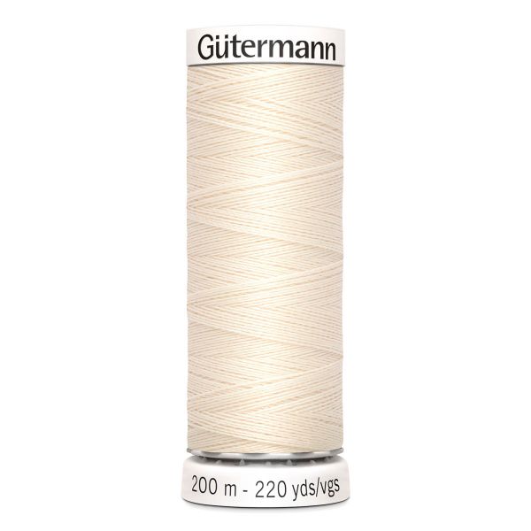 Нитки универсальные Gutermann Sew-all 100 (200 метров), 5 кат. | _802 молочно-бежевый