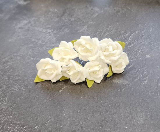 Набор шпилек "Розы большие" латекс, 3 шт, бирюза