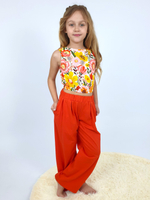 02-162-3 Комплект для девочки (топ+ брюки)