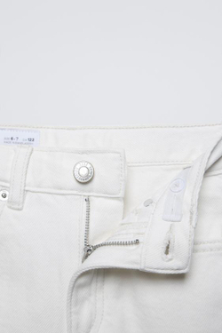 ZARA ДЖИНСЫ WIDE LEG, БЕЛЫЙ