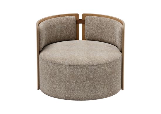 Кресло крутящееся Lagom 800 цвет бежевый букле/натуральный дуб