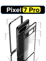 Металлический чехол MosSeller для Google Pixel 7 Pro, черный (комбинированный)