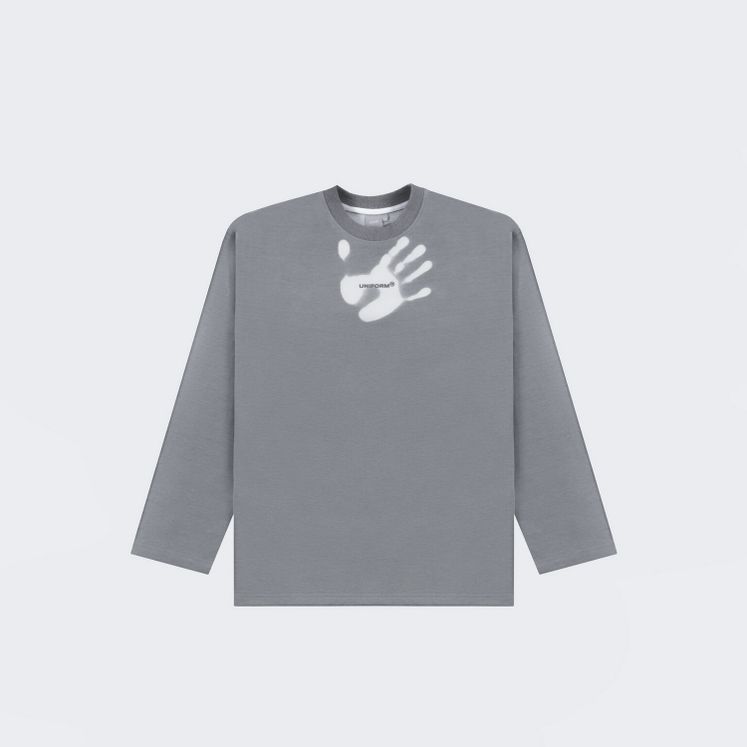 Лонгслив UNIFORM Thermo Minilogo, темно-серый/белый
