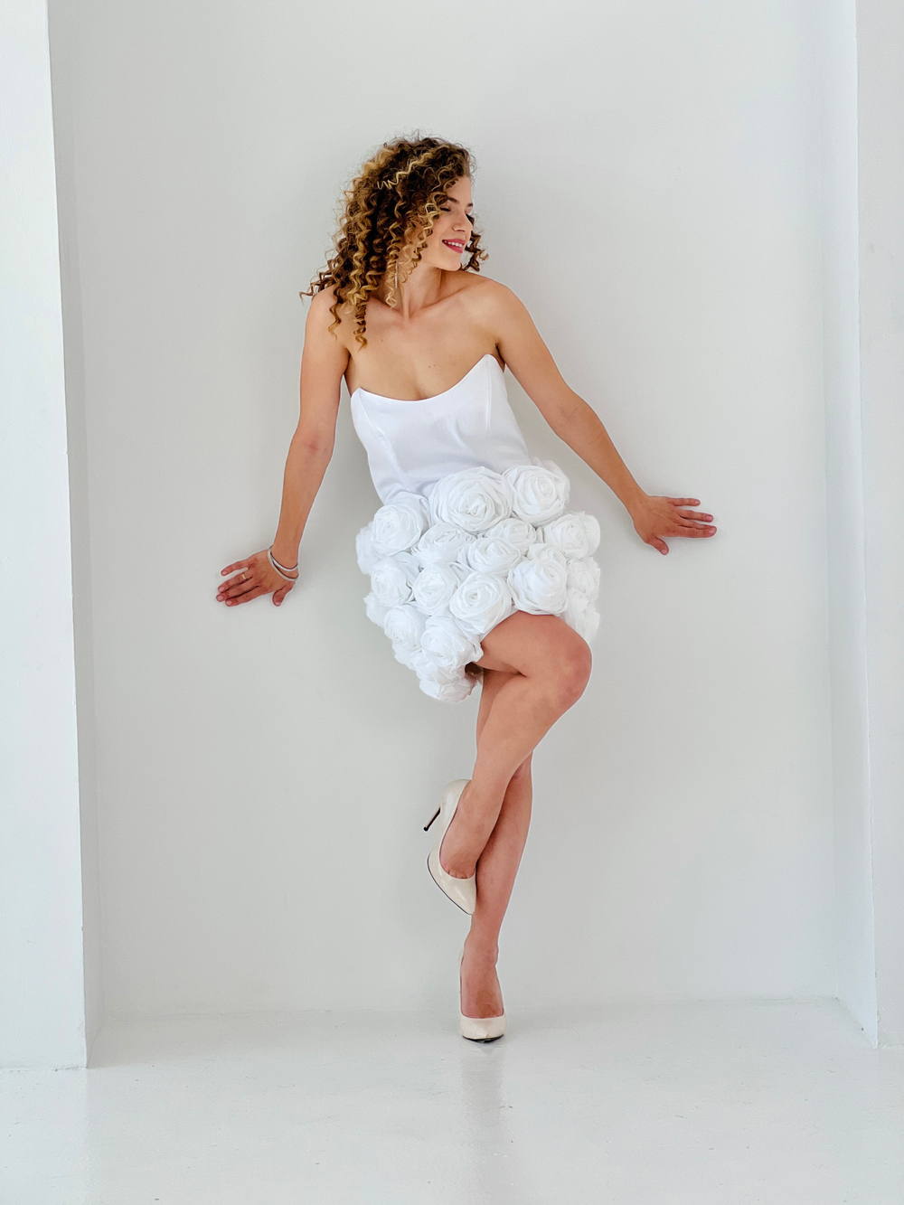 Платье с розами