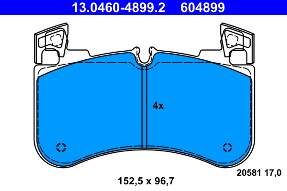 ATE - 13046048992-ATE - Brake Pad Set, disc brake