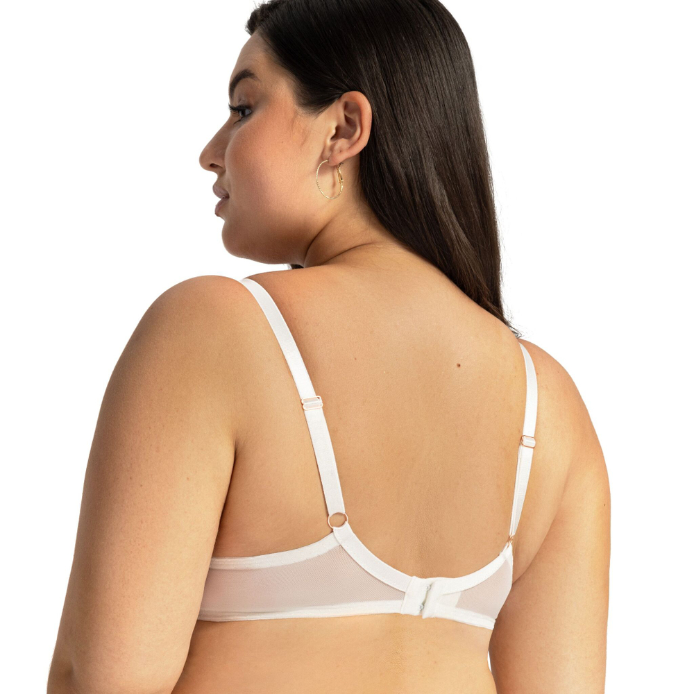 Бюстгальтер Blossom с мягкими чашками из сетки и кружева (Размер: 90E) (Цвет: кремовый)