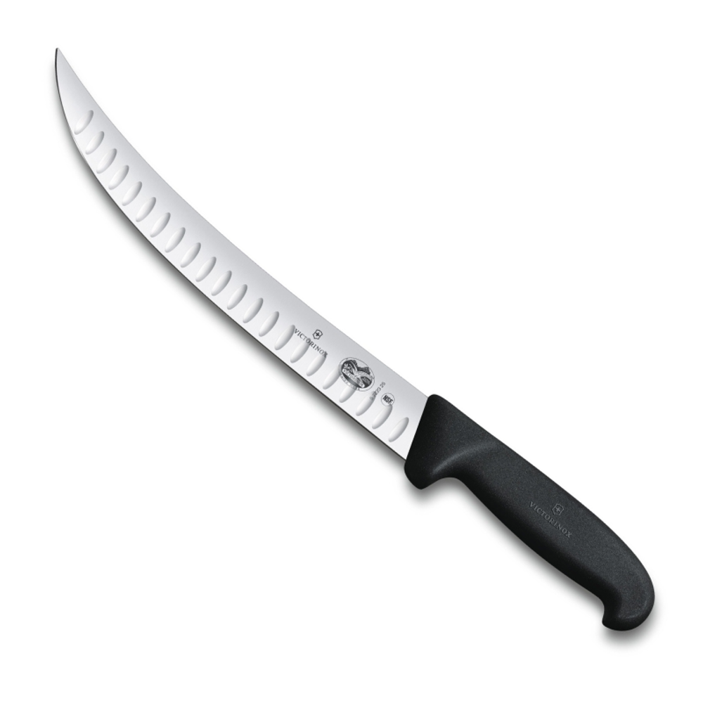 Нож Victorinox разделочный, лезвие 25 см прямое, черный