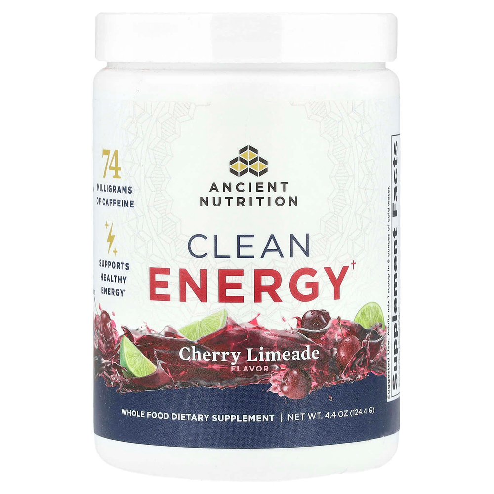 Ancient Nutrition, Clean Energy, вишневый лаймад, 124,4 г (4,4 унции)