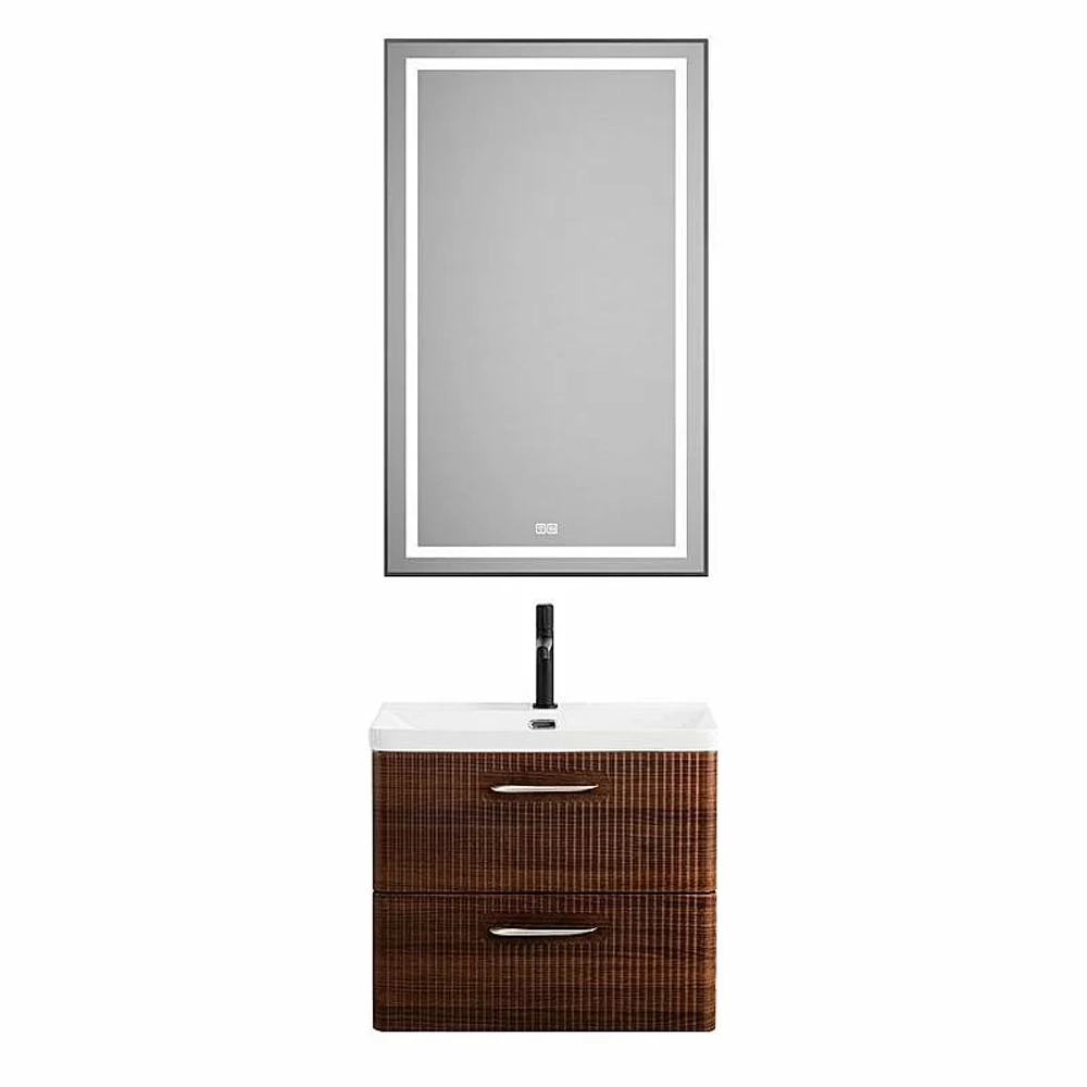 Тумба с раковиной BelBagno DUE-600-2C-SO-NOCE-P Noce