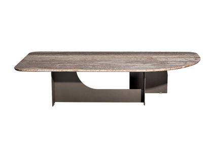 Стол журнальный Арка (Arco) травертин 135x70x30см Garda Decor