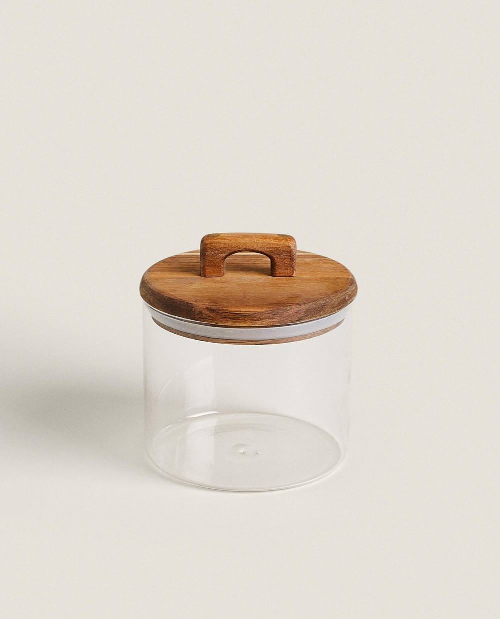 Zara Home пищевой контейнер из дерева, цвет бежевый, 13.8 см