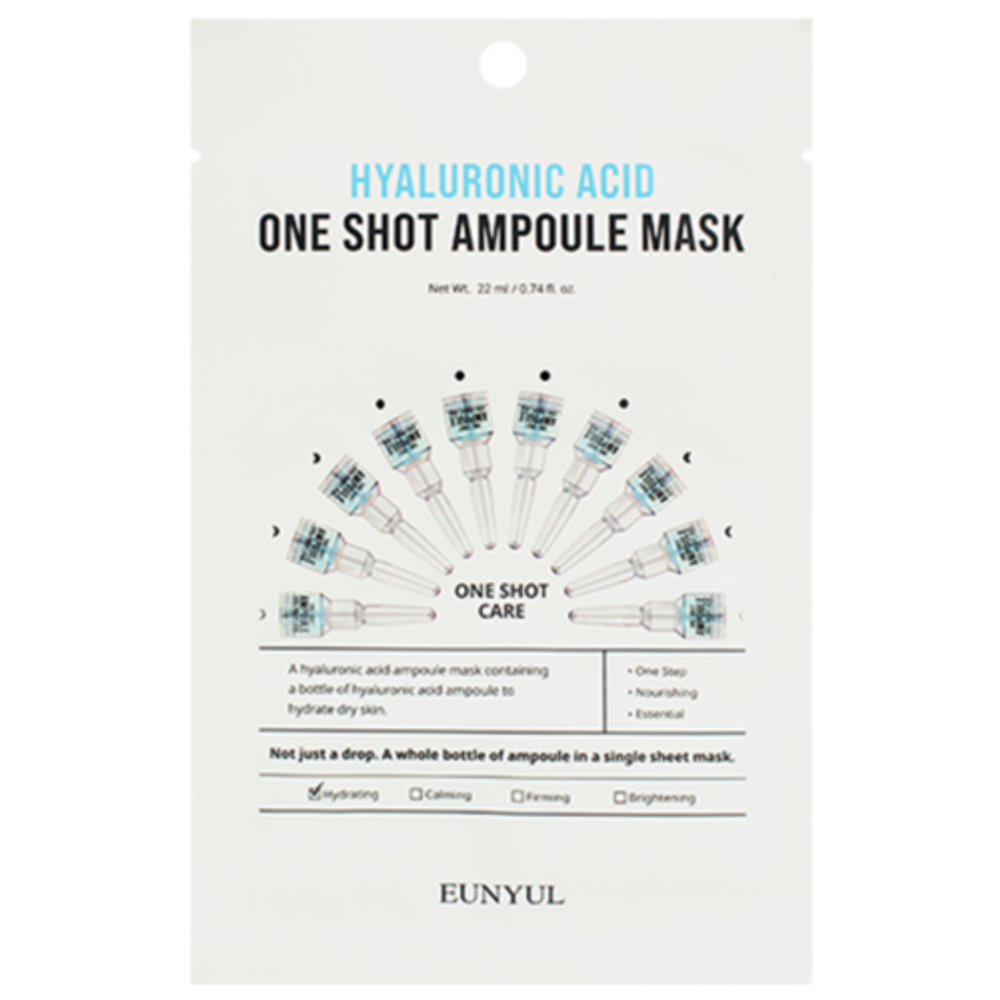 Маска тканевая с гиалуроновой кислотой Eunyul hyaluronic acid one shot ampoule mask, 22 мл