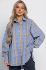 Рубашка Дэлли (бежево-голубая) Б15107-7М LT Collection