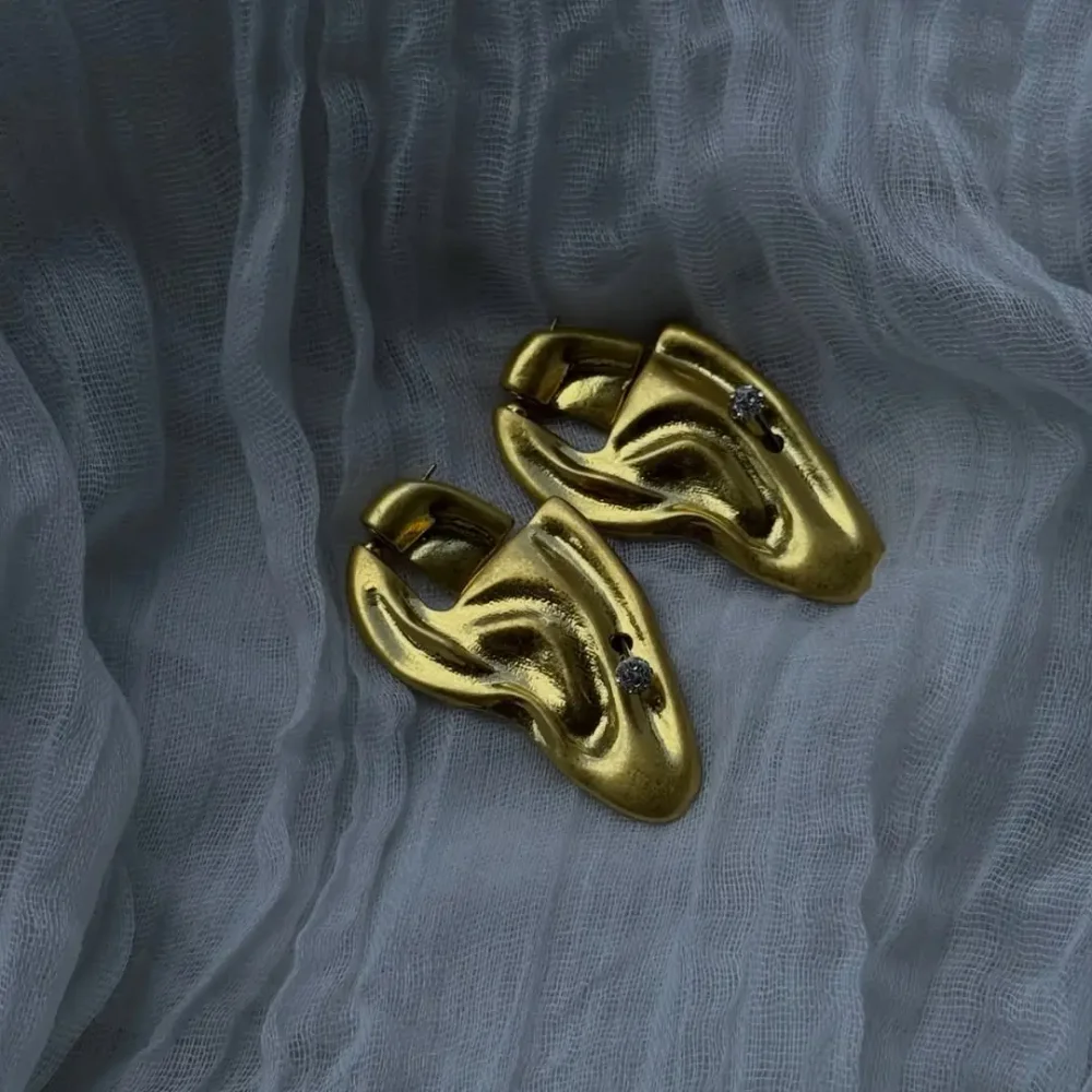 Серьги под золото уши