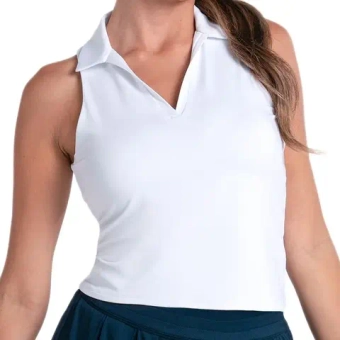 Женский топ теннисный Lucky in Love Club Tank - white