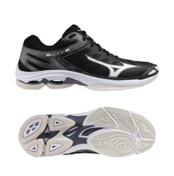 MIZUNO, WAVE VOLTAGE 2, INDOOR, BLACK/WHITE, MEN, US 10,5 /EUR 44 /UK 9,5 /СМ 28,5