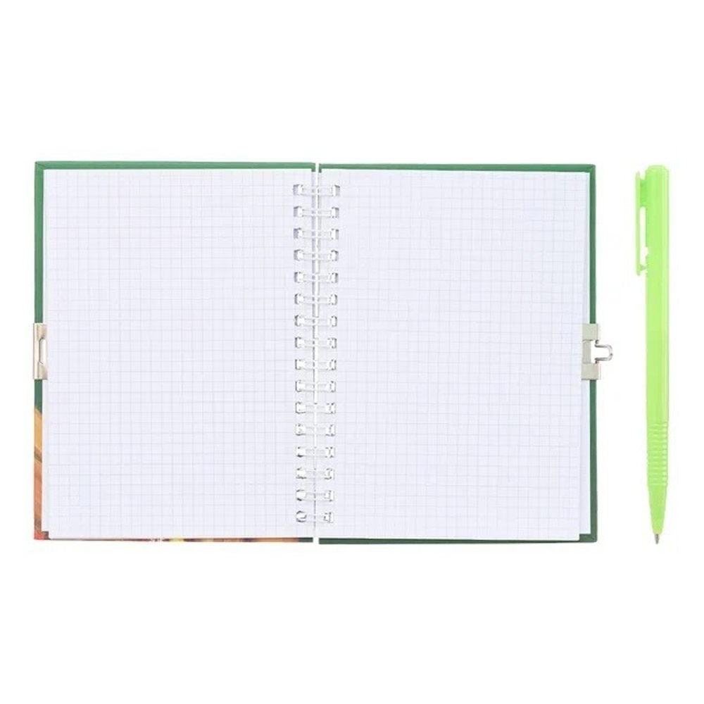 Блокнот детский Basir на замке, с ручкой, формат А6, серия "Зимняя сказка", переплет 7БЦ, 15*11 см, 48 листов, ассорти