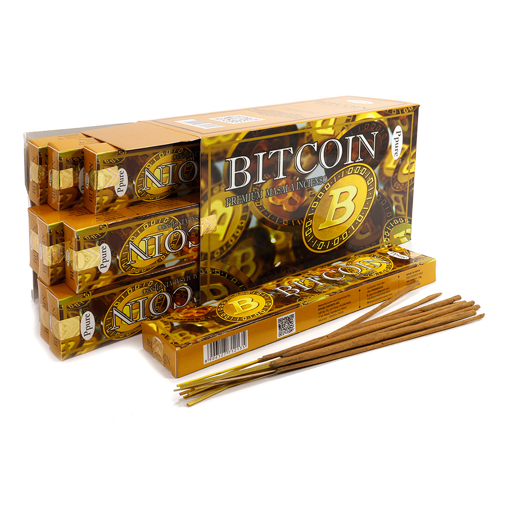 Ppure Bitcoin Благовоние-масала Биткоин - магнит для денег (сандал, корица, шоколад, алое вера) 15 г