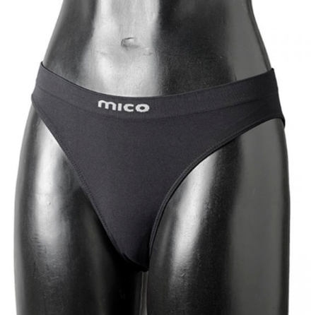 Женские бесшовные спортивные трусы черные MICO SKINTECH LIGHT IN 1782