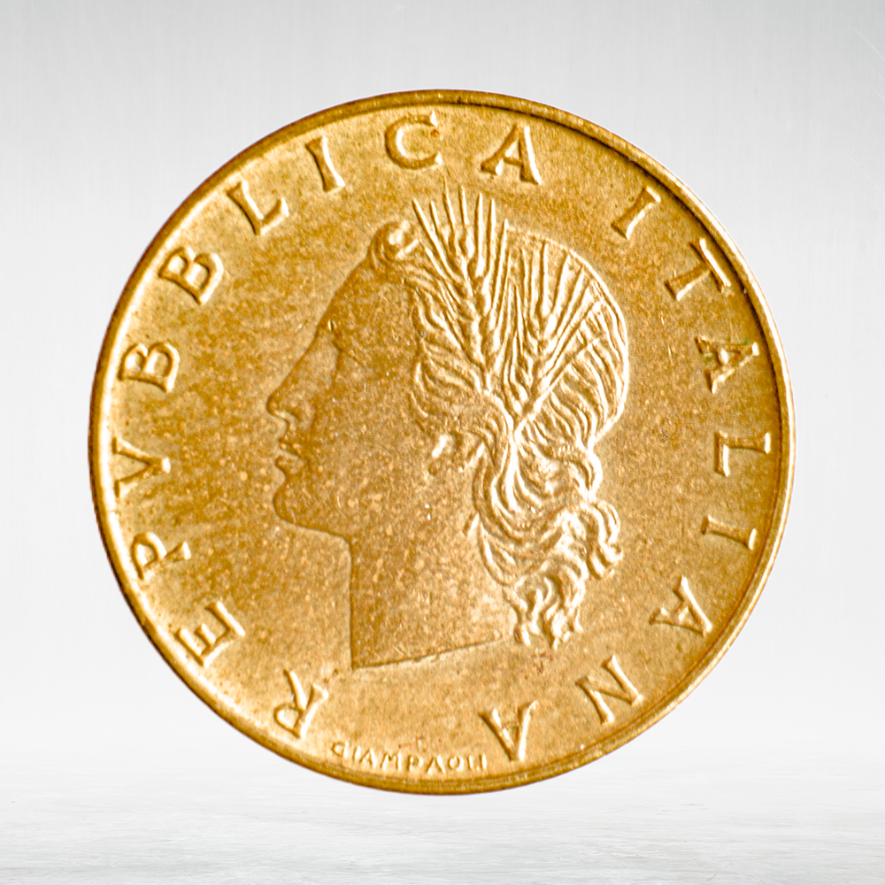 Italy 20 Lire 1970 R "Oak Branch", AU