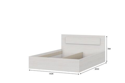 Спальный гарнитур МСП-1 (Ясень Анкор светлый) 1400