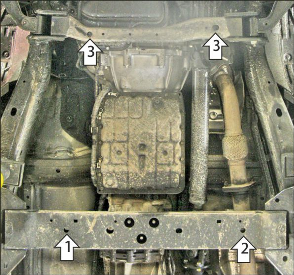 Защита КПП. 2 мм, Сталь. для Nissan Pathfinder 2005-2010, Motodor.71404