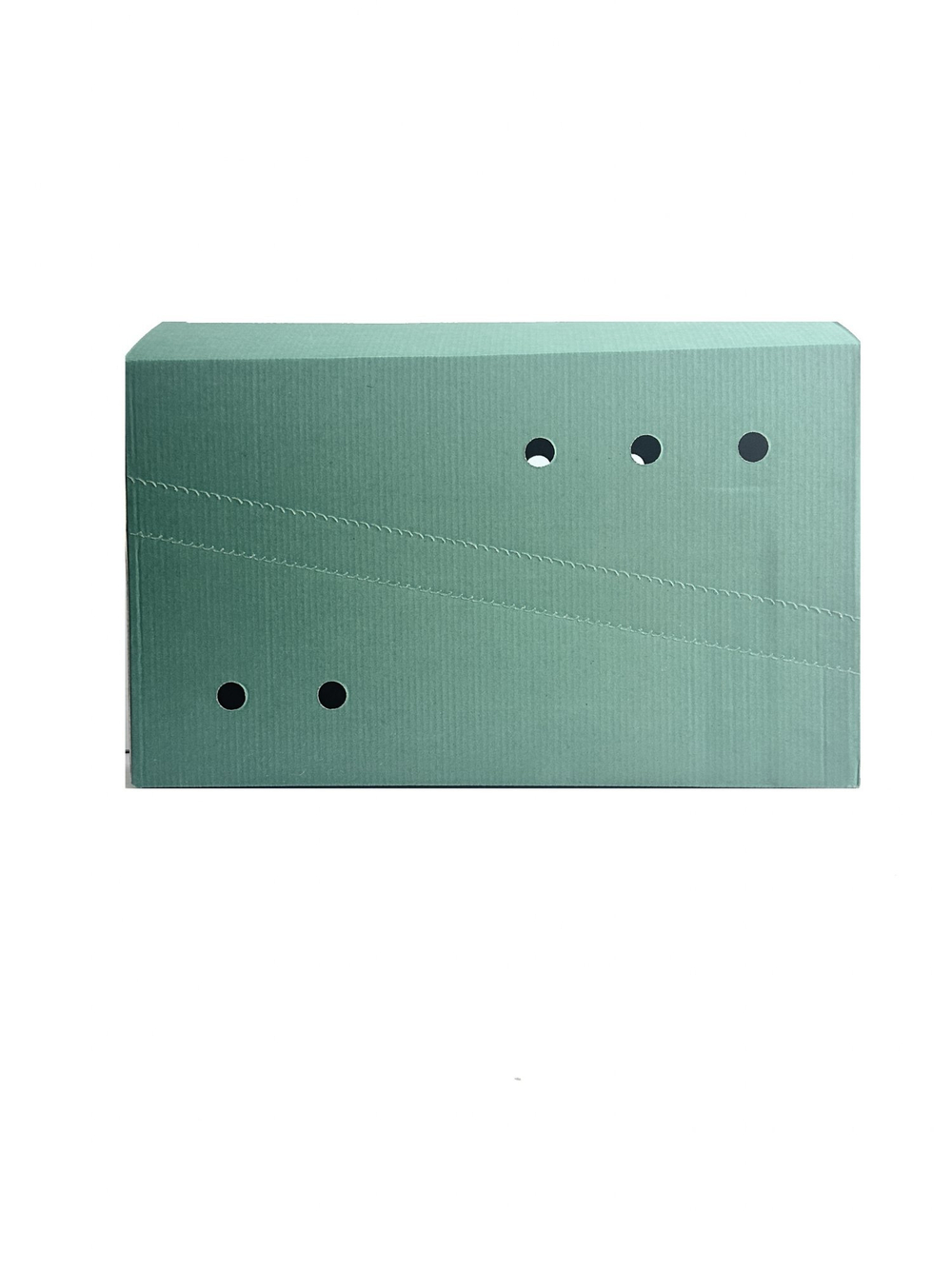 Коробка картонная зеленая шоубокс 380*230*80