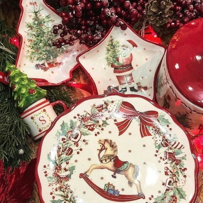 Блюдо сервировочное Елка/звезда