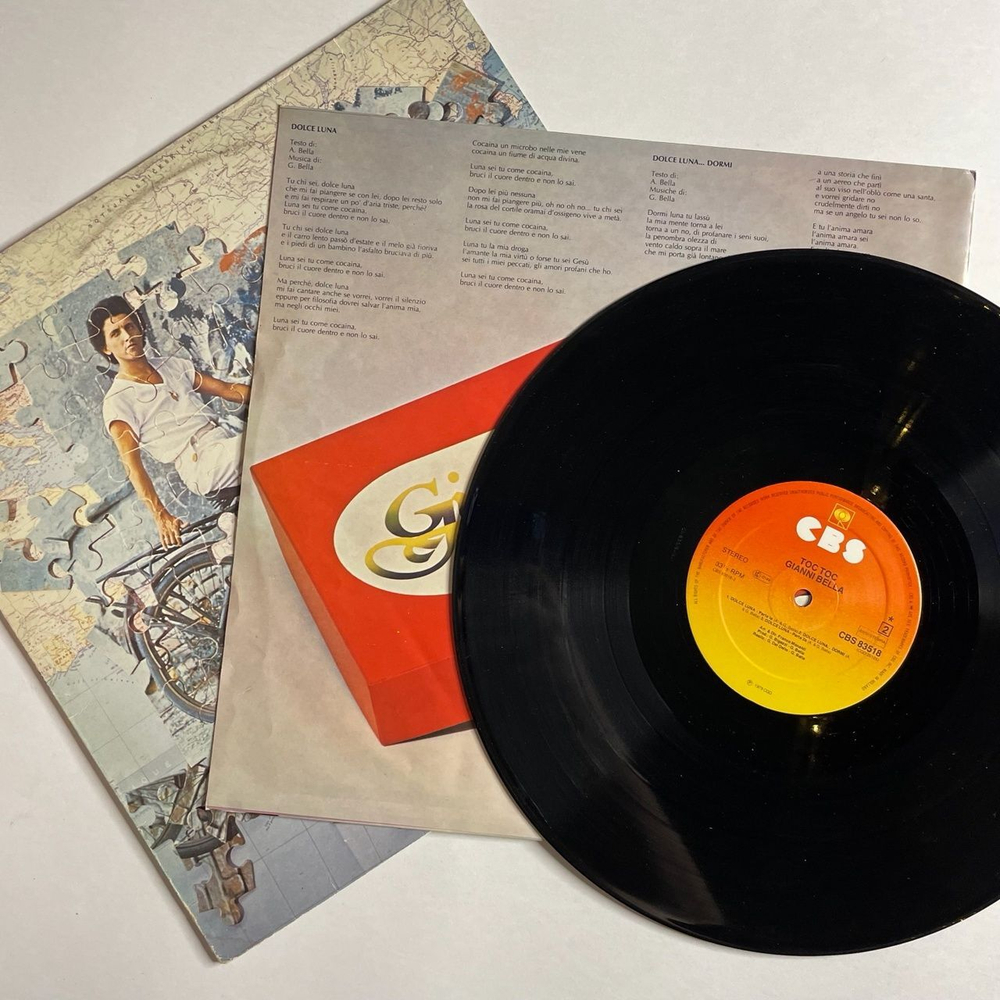 Винтажная виниловая пластинка LP Gianni Bella Toc Toc (Holland 1979)