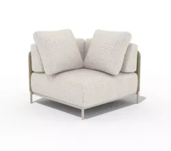 "Мальдивы" трансформирующаяся лаунж-зона из искусственного ротанга, цвет соломенный