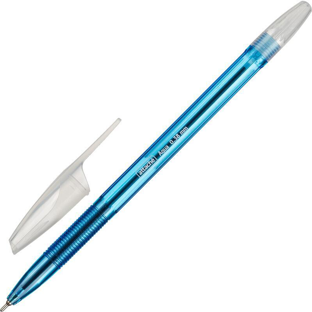 Ручка шариковая Attache Aqua синяя (толщина линии 0.38 мм)
