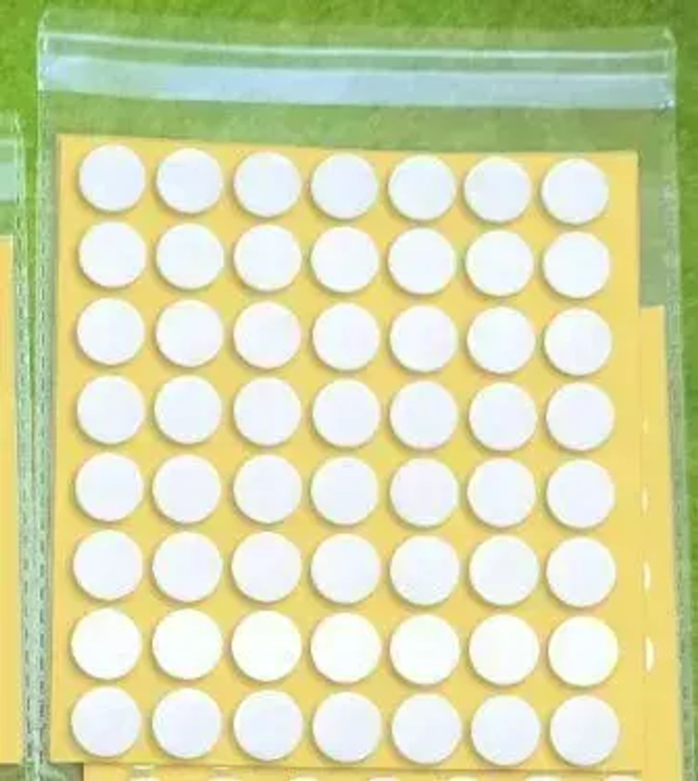 Клейкая лента двусторонняя круглая , скотч двухсторонний для крепления точечный, скотч двухсторонний универсальный, Многоразовая клейкая лента прозрачная, Липучки самоклеющиеся круглые