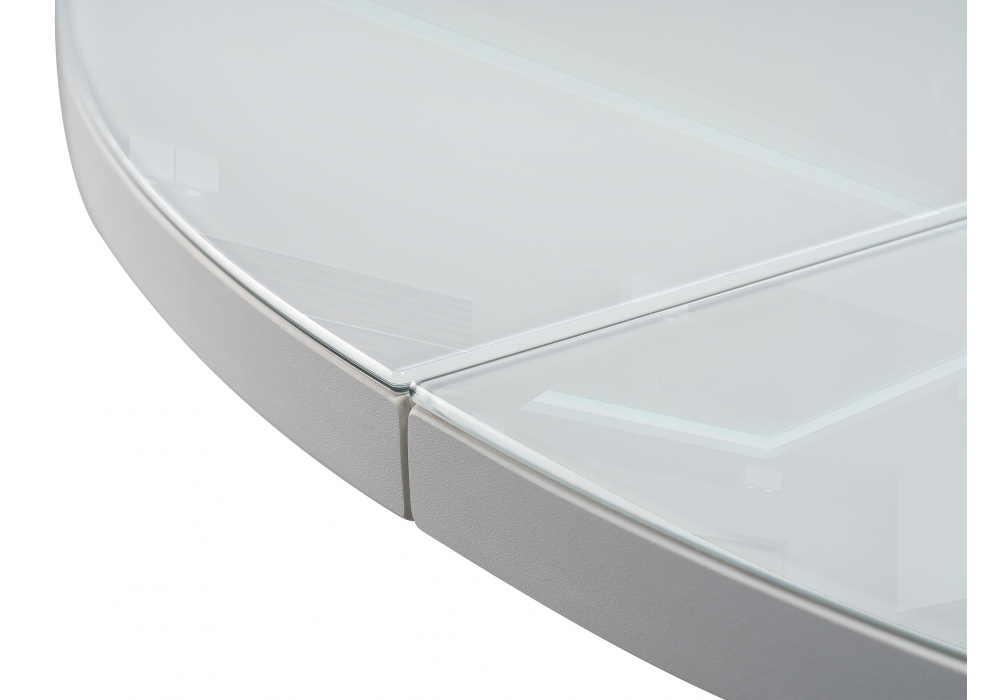 Стол стеклянный Woodville Регна черный, белый