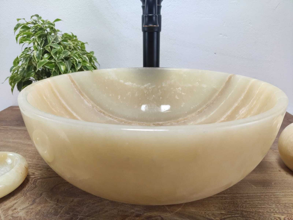 Раковина из оникса Bowl Yellow TinLip BO-61024 40*40*15