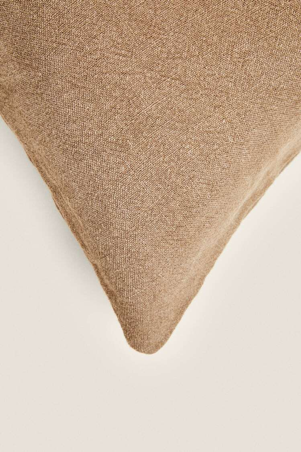 ZARA HOME ЛЬНЯНОЙ ЧЕХОЛ ДЛЯ ДЕКОРАТИВНОЙ ПОДУШКИ XXL, РЫЖЕВАТО-КОРИЧНЕВЫЙ