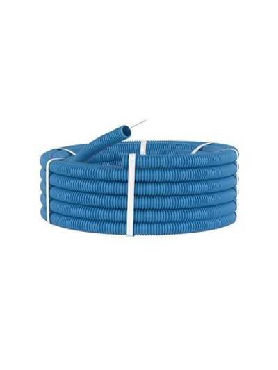 Труба гофрированная ППЛ гибкая легкая d25мм с протяжкой син. (уп.50м) DKC 11925