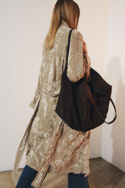 ZARA БАРХАТНОЕ КИМОНО С ВЫШИВКОЙ ZW COLLECTION LIMITED EDITION, ОХРА