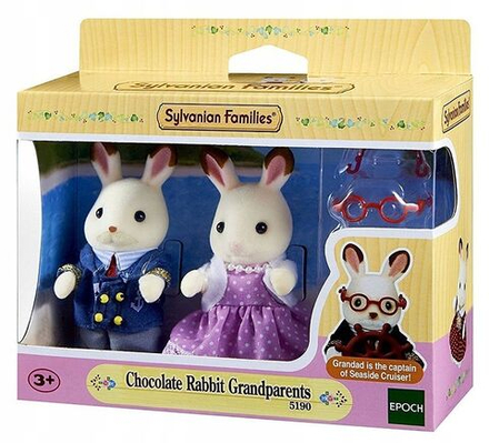 Игровой набор Sylvanian Families - Chocolate Rabbit Grandparents - Бабушка и дедушка кроликов - Сильвания Фэмили 5190