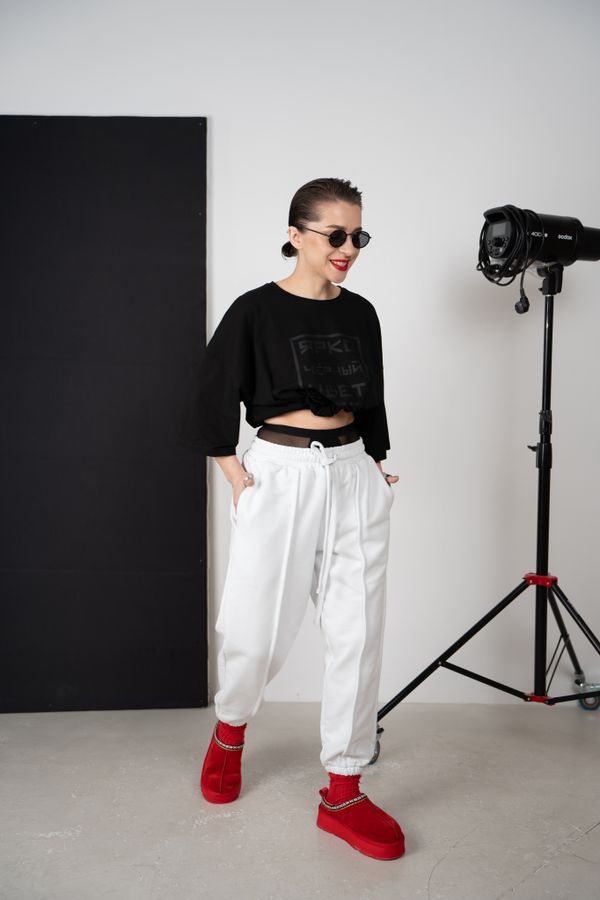 Футболка оверсайз(унисекс) плотная «ЯРКО ЧЁРНЫЙ»