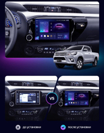 Магнитола для Toyota Hilux 8 2015-2023+ - Carmedia SF-1686 QLed+2K, Android 13, UIS7870 (DUDU7), CarPlay, SIM-слот