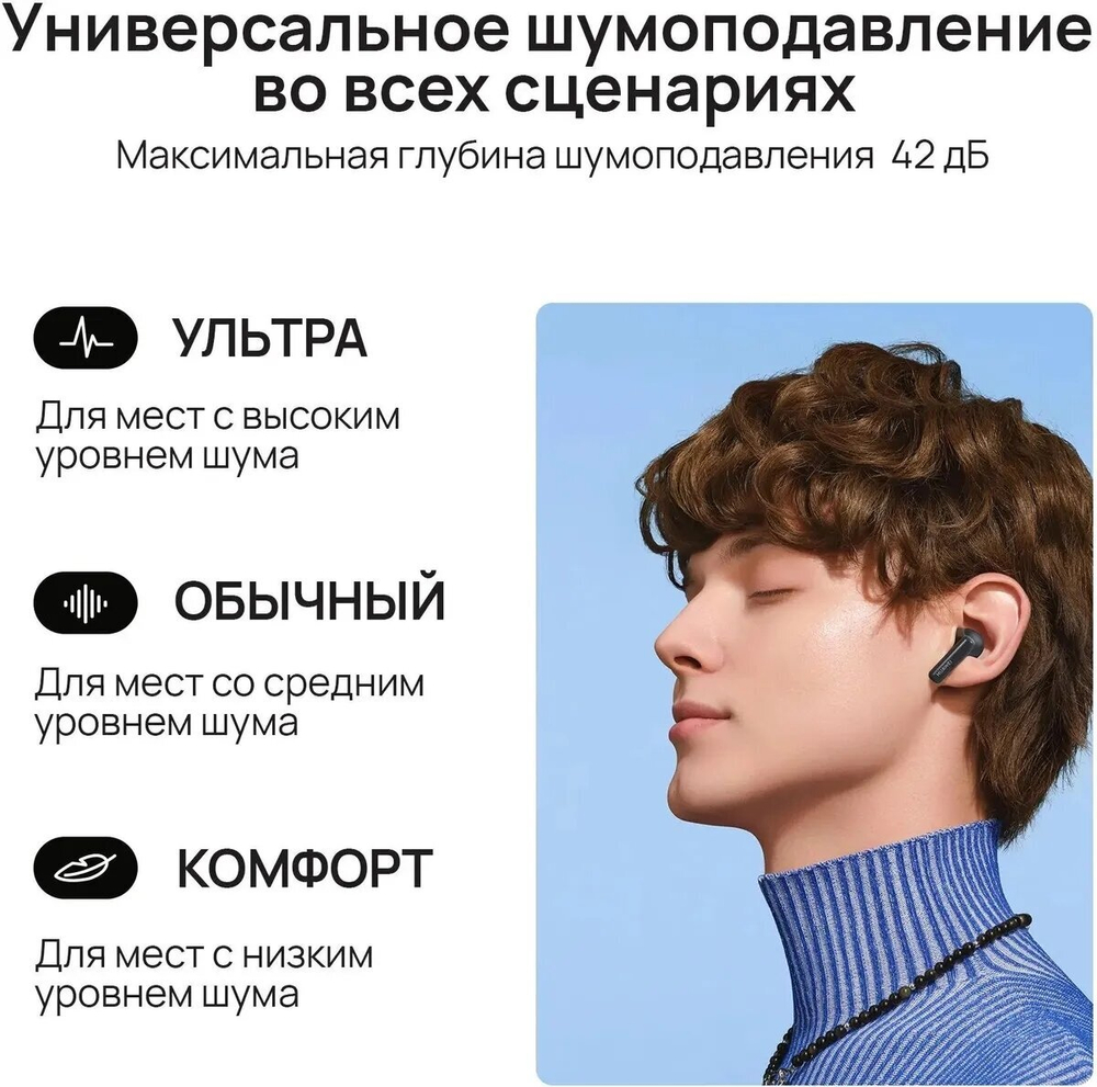 Беспроводные наушники HUAWEI FreeBuds 5i RU, USB Type-C, isle blue