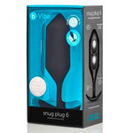 Черная анальная пробка для ношения 17см b-Vibe Snug Plug 6 BV-029-BLK