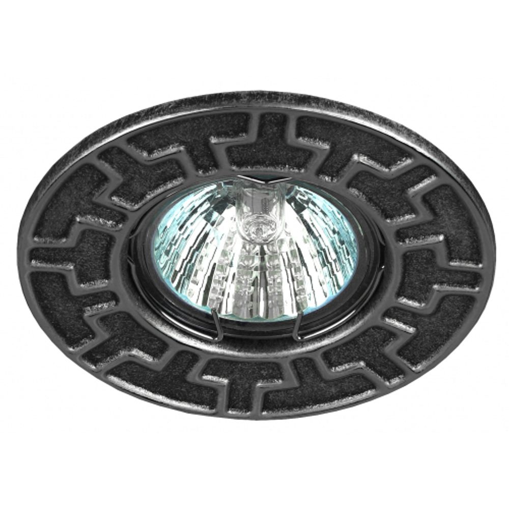 ST5 CH/BK Светильник ЭРА штампованный MR16,12V/220V, 50W черный/хром