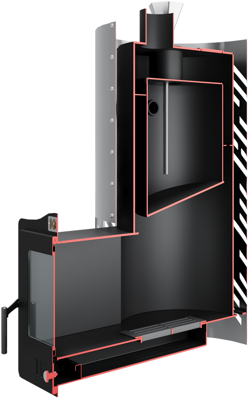 Банная печь ЛЮБАВА ВТ с выносной топкой