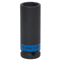 Головка торцевая ударная глубокая шестигранная 1/2&quot;, 21 мм KING TONY 443521M