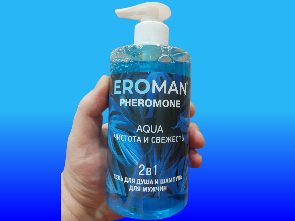 Мужской гель для душа Биоритм Aqua, шампунь, феромоны, 430мл