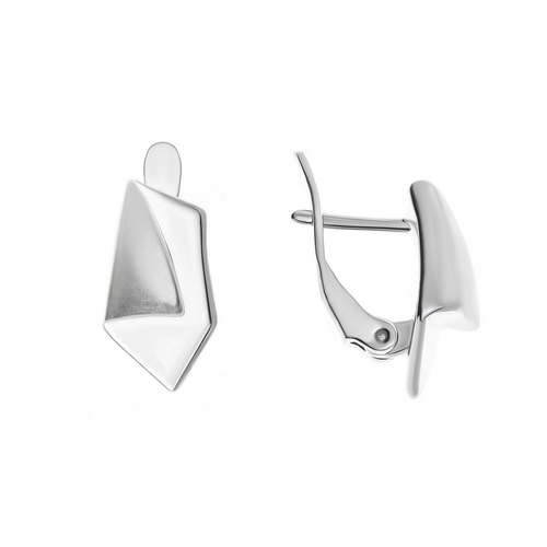 "Рабби" серьги в родиевом покрытии из коллекции "Готье" от Jenavi  с английским замком