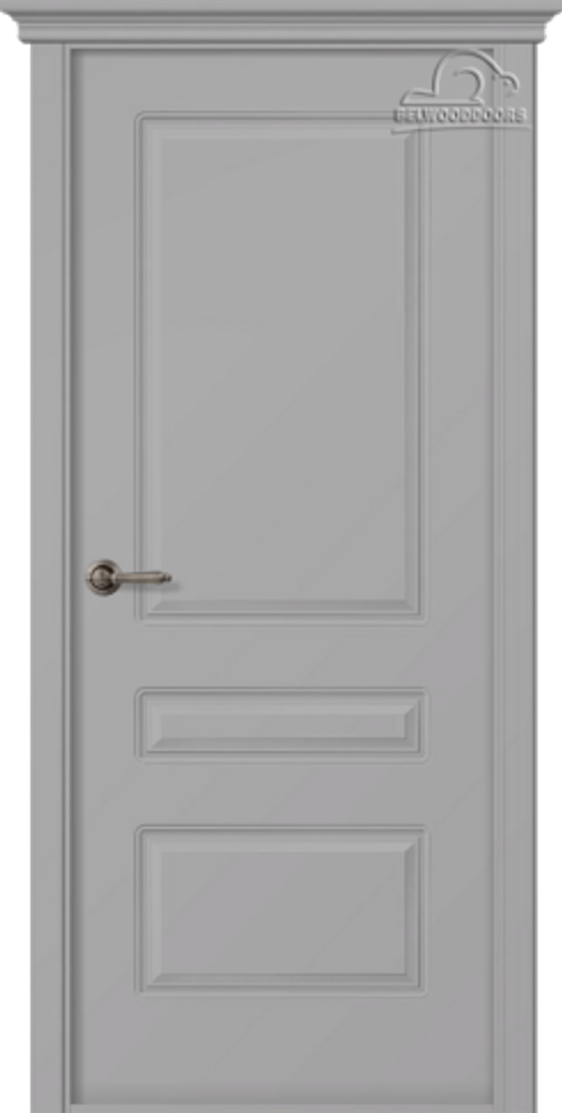 Дверь Роялти / Цвет Эмаль светло - серый / Двери Belwooddoors