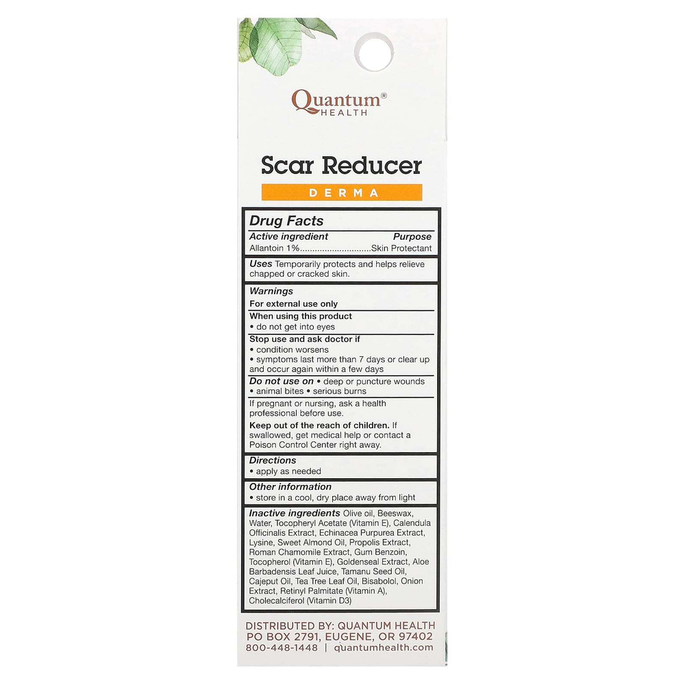 Quantum Health, Scar Reducer, Интенсивный травяной и питательный крем, 21 г (0,75 унции)