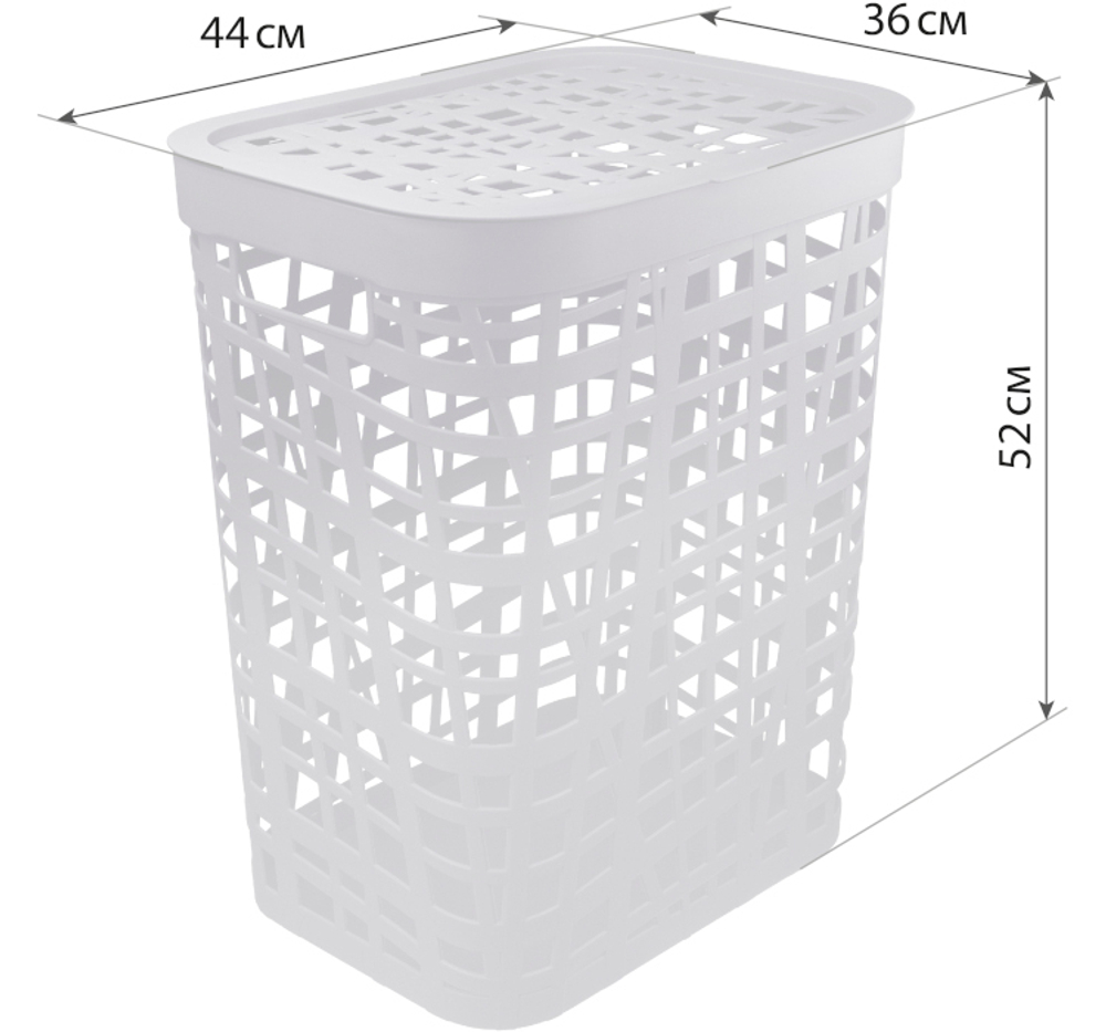 Корзина для белья ХАОС 55л М2619